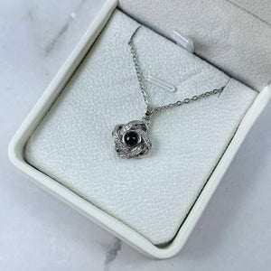 Custom Photo Projection Necklace - Eternal Twirl Charm 40-Homacus