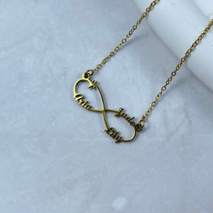 Personalized Name Necklace- Infinity Love Charm 15 16acxx140325-Homacus