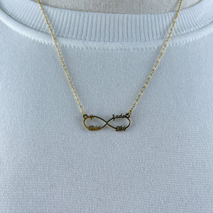 Personalized Name Necklace- Infinity Love Charm 15 16acxx140325-Homacus