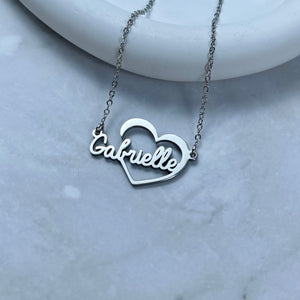 Personalized Name Necklace - Heartfelt Charm 08-Homacus