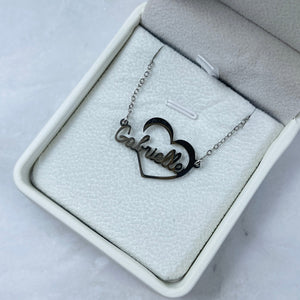 Personalized Name Necklace - Heartfelt Charm 08-Homacus