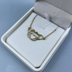 Personalized Name Necklace - Earpiece Tubing Charm 11-Homacus