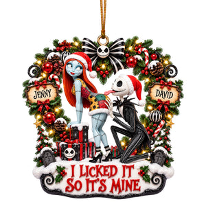 Spooky Couple Ornament - Personalized Gifts For Couple Christmas Ornament 03TYLU110926