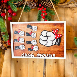Mommy Mouse - Personalized Gifts For Mom Layered Wood Sign Stand 03QHHN250522-Homacus