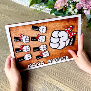 Mommy Mouse - Personalized Gifts For Mom Layered Wood Sign Stand 03QHHN250522-Homacus