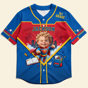 Flying To Back To School Kid Baseball Jersey - Custom Photo Gifts For Kids 04qhti030726