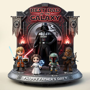 Warrior Dad and Kids Acrylic Plaque - Personalized Gifts For Dad 02tyti140526