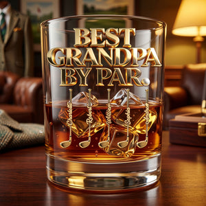 Legendary Golf Dad Round Glass - Personalized Gifts For Dads 03PGTI130526