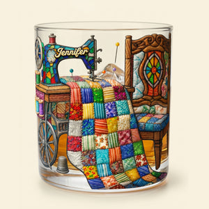 The Quilter's Sanctuary Drinking Glass - Personalized Gifts For Sewing Lovers 04ohti080626