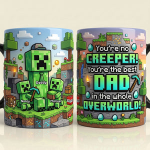 Retro Pixel Builder Dad Magic Mug - Personalized Gifts For Dads 02NATI130526