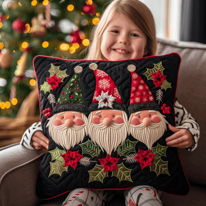 Merry Gnome Trio Quilted Pillow Case NCU0TH1124