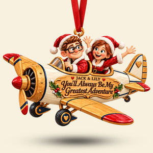 Love Is The Greatest Adventure Acrylic Ornament - Personalized Christmas Gifts For Couples 06tyti300926