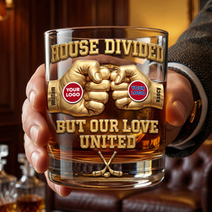 Fist Bump Dual Team Round Glass Personalized Gifts For Sport Lovers 07HUTI060626