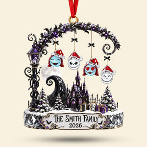 Gothic Family Castle Ornament - Personalized Christmas Gifts Family 01OHTI040926