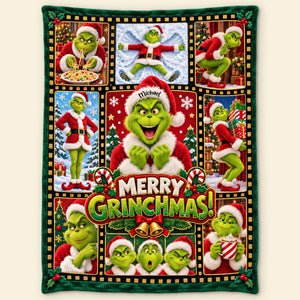 Festive Season Blanket - Personalized Gifts For Christmas Blanket 01PATI151026