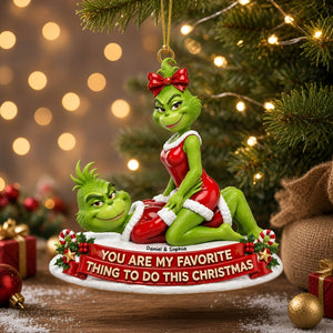 Mischievous Couple Ornament - Personalized Christmas Gifts For Couple 04tyti220826
