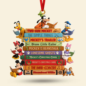 Cartoon Bookstack Ornament - Personalized Gifts For Childhood Christmas Ornament 02NATI121026