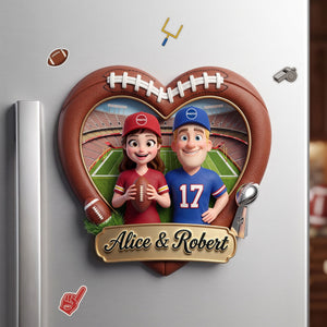 Love On The Field Fridge Magnet - Personalized Gifts For Couples 05huti140726