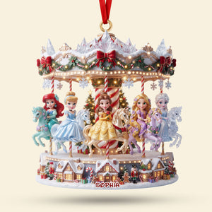 Enchanted Carousel Christmas Ornament - Personalized Gifts For Girls 07TYTI021026
