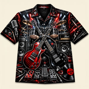 Rock Band Hawaiian Shirt - Personalized Gifts For Musician Hawaiian Shirt 02NATI090626-Homacus