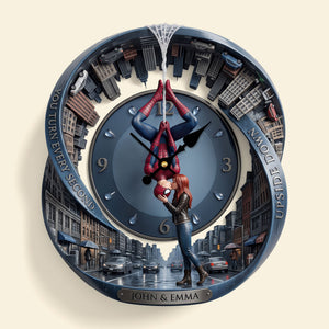 Every Moment With You - Personalized Gifts For Couple Acrylic Hanging Wall Clock 05HATI240726