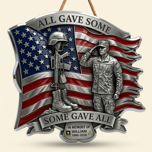 Fallen Hero Memorial Metal Sign - Personalized Gifts For Remembrance 02HATA240626