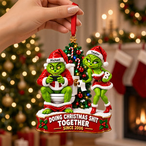 Grouchy Mischief Couples Acrylic Ornament - Personalized Christmas Gifts For Couples 03tyti170926