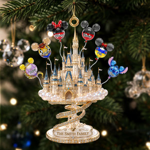 Dreamy Balloon Castle Acrylic Ornament - Personalized Gift For Family 03OHTI190826