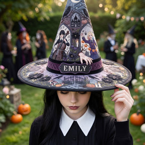 Mystery Spooky World Quilted Witch Hat - Personalized Halloween Gifts 04hati120826