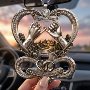 Infinity Love Car Ornament - Personalized Gifts For Couple 05pati100626