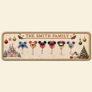 Magical Balloon Family Runner Rug Personalized Christmas Gifts 03OHTI050926