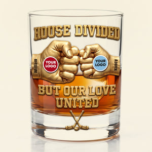 Fist Bump Dual Team Round Glass Personalized Gifts For Sport Lovers 07HUTI060626