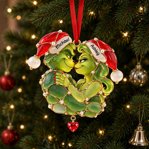 Cute Sea Glass Effect Ornament - Personalized Gifts For Couple 05QHTI161026