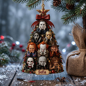 Sincerely Terror Christmas Tree Ornament - Personalized Christmas Gifts For Horror Lovers 03qhti100826