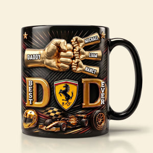 Pit Crew Papa Magic Ceramic Coffee Mug - Personalized Gifts For Dad 01NATI250526