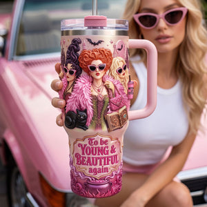 Baddie Witches 40oz Tumbler With Handle, Personalized Gifts For Witch Sisters 04QHTI050826