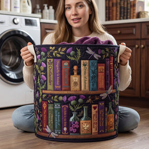 Historical Fiction Collection Quilted Laundry Basket - Personalized Gifts For Book Lovers 03qhti130726