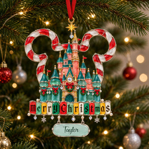 Nostalgia Castle Sea Glass Effect Ornament, Personalized Gifts 06qhti091026