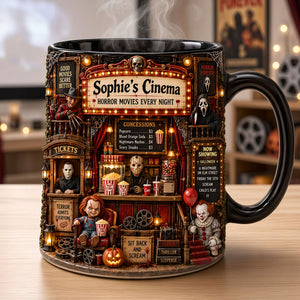 Macabre Midnight Slasher's Cinema Magic Mug - Personalized Gifts For Horror Lovers 05toti070926