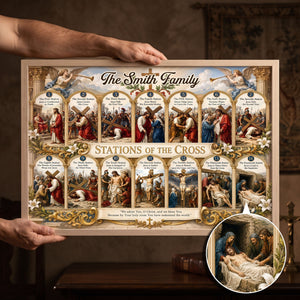 Jesus Carries The Cross Poster - Personalized Gifts For Christian 03HUTI200726