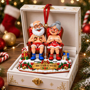 Naughty Old Couples Acrylic Ornament - Personalized Christmas Gifts For Couples 04ohti081026