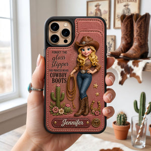 Cowgirl Leather Flip Wallet Phone Case - Personalized Gifts For Cowgirl 02nati020626