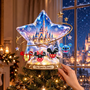 Sparkling Castle Family Tree Topper - Personalized Christmas Gifts For Family 02OHTI151026