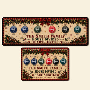 Family Football House Divided Hearts Runner Rug - Personalized Gifts 03NATI260826-Homacus