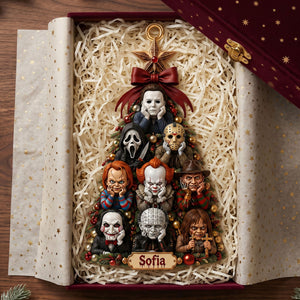 Sincerely Terror Christmas Tree Ornament - Personalized Christmas Gifts For Horror Lovers 03qhti100826