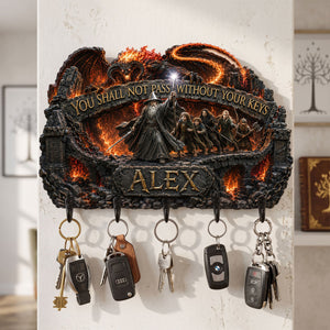 You Can Not Pass Without Your Keys Acrylic Key Hanger - Personalized Gifts 01hati160726