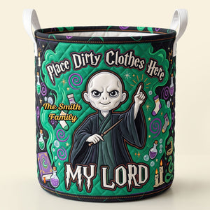 Place Dirty Clothes Here Fantastical Quilted Laundry Basket - Personalized Gifts 03huti090726