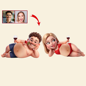 Custom Photo Naughty Couple Anti-collision Acrylic Fridge Magnet - Personalized Gifts For Couple 02huti110626