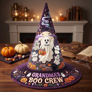 Mama's Boo Crew Quilted Witch Hat - Personalized Halloween Gifts 03TYTI120826