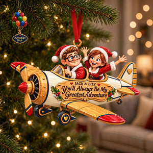 Love Is The Greatest Adventure Acrylic Ornament - Personalized Christmas Gifts For Couples 06tyti300926